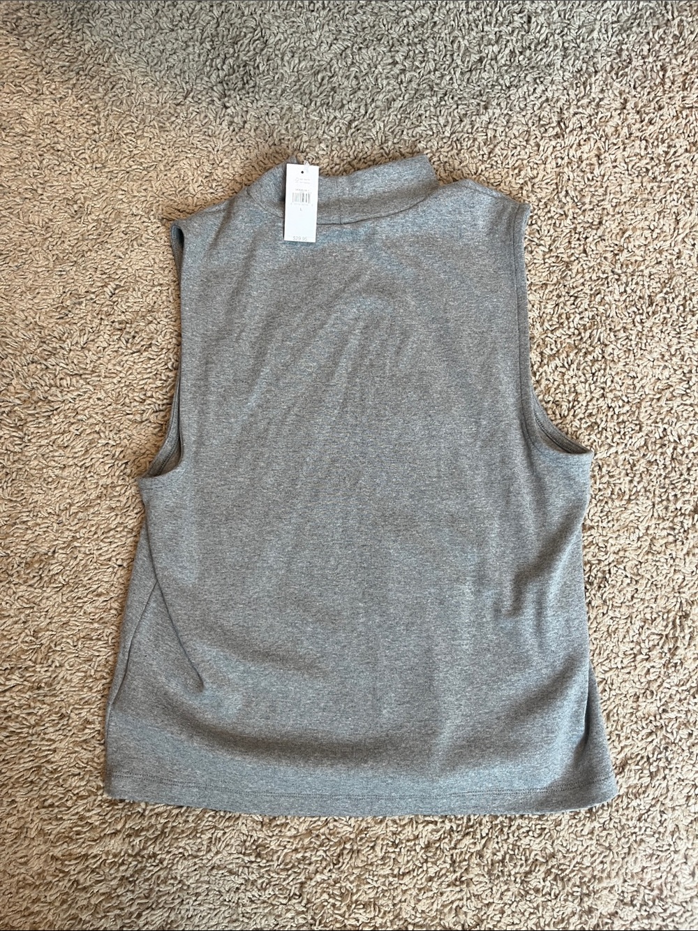 GAP Women's Gray Mock Neck Sleeveless Tank